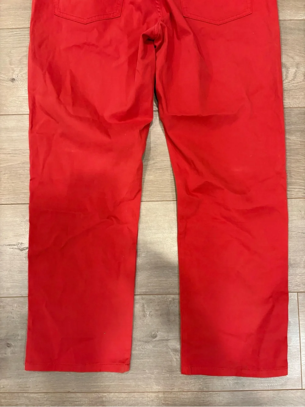 Ermenegildo Zegna Roccia Jeans Mens 38x29 Red Straight Stretch Pants